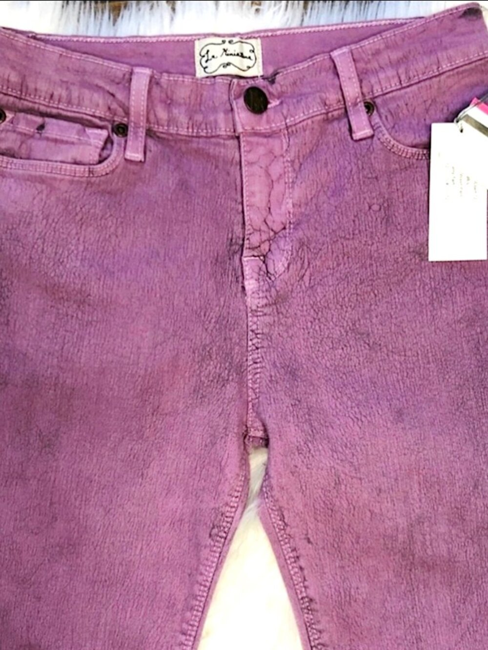 NWOT Girls La Miniatura Skinny Crackle Berry Jeans Size 12